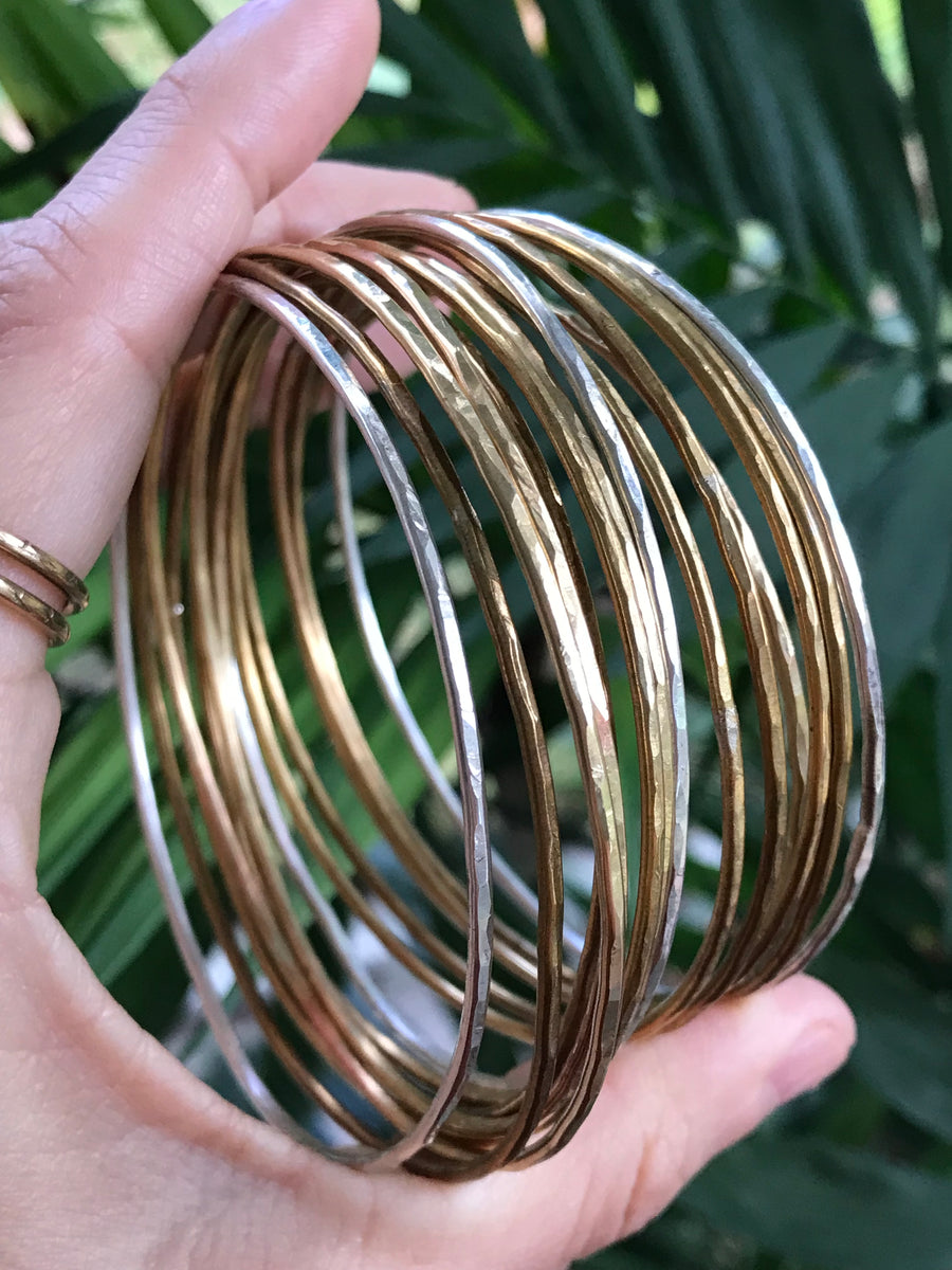 Thin Glimmer Bangles – Cocoro Studios Thin Glimmer Bangles – Cocoro Studios