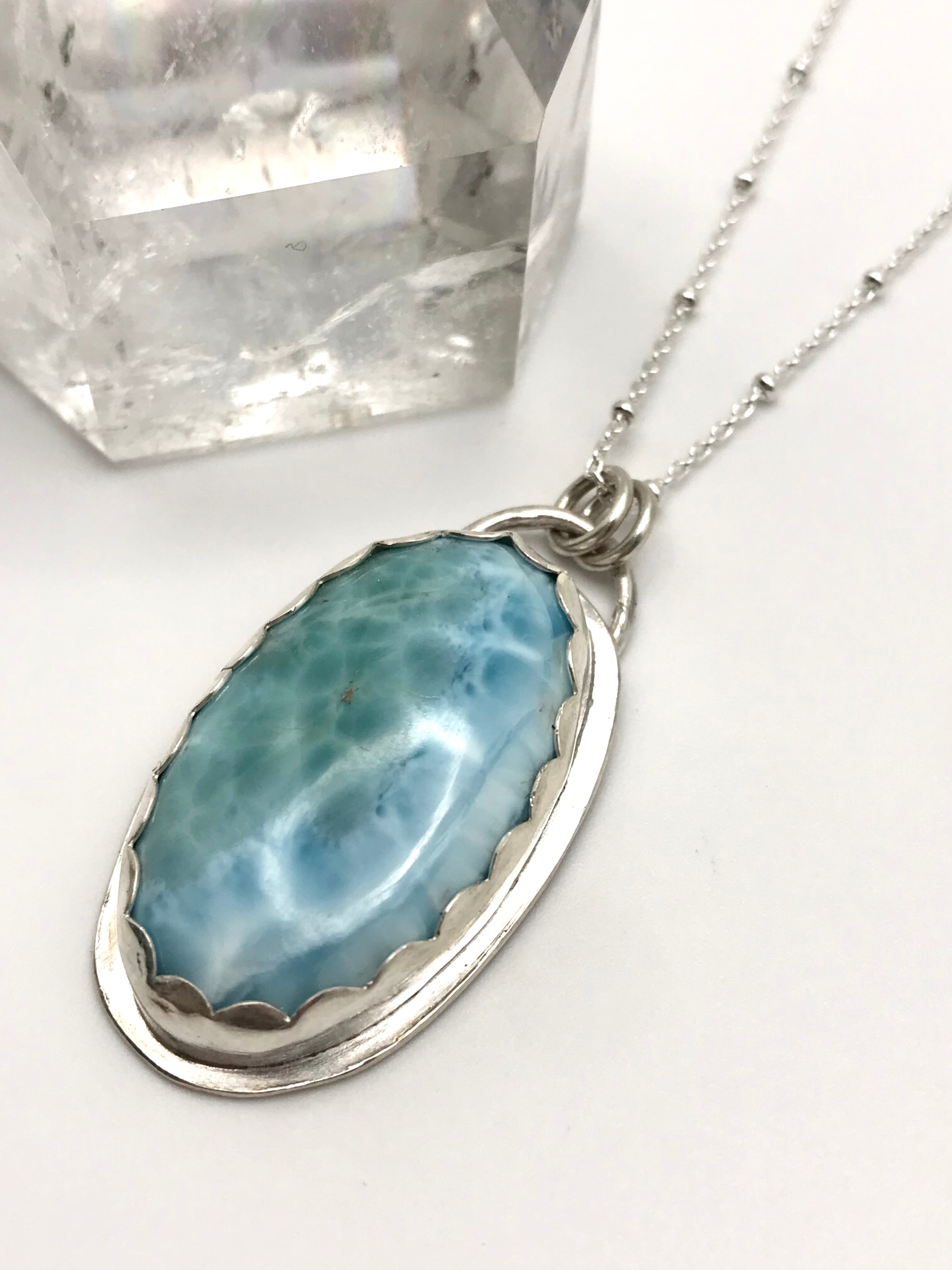 Larimar Ocean Crest Necklace