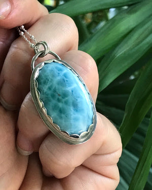 Larimar Ocean Crest Necklace