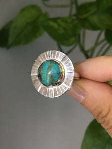 Mohave Turquoise Shield Ring