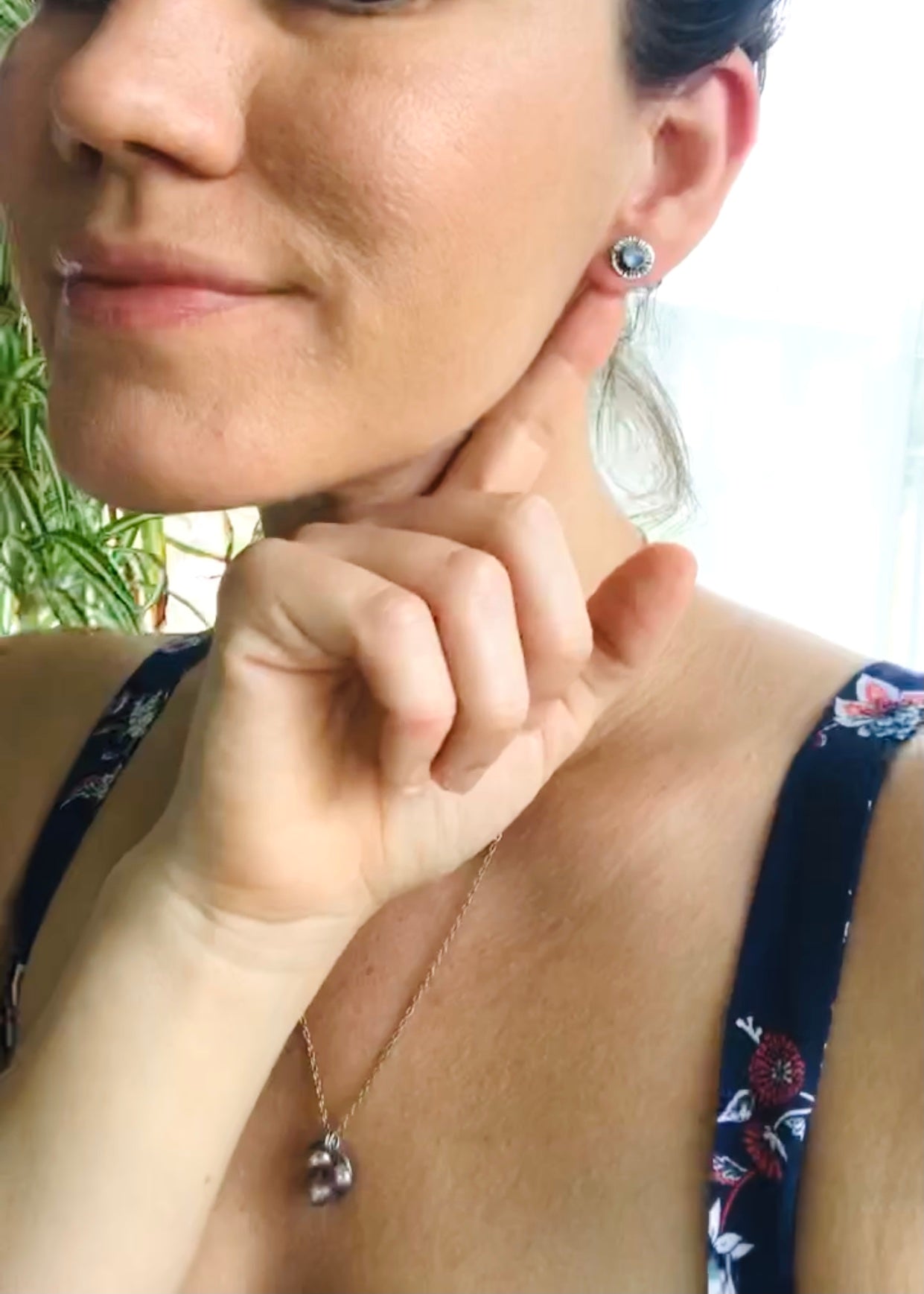 Gemstone Burst Stud Earrings