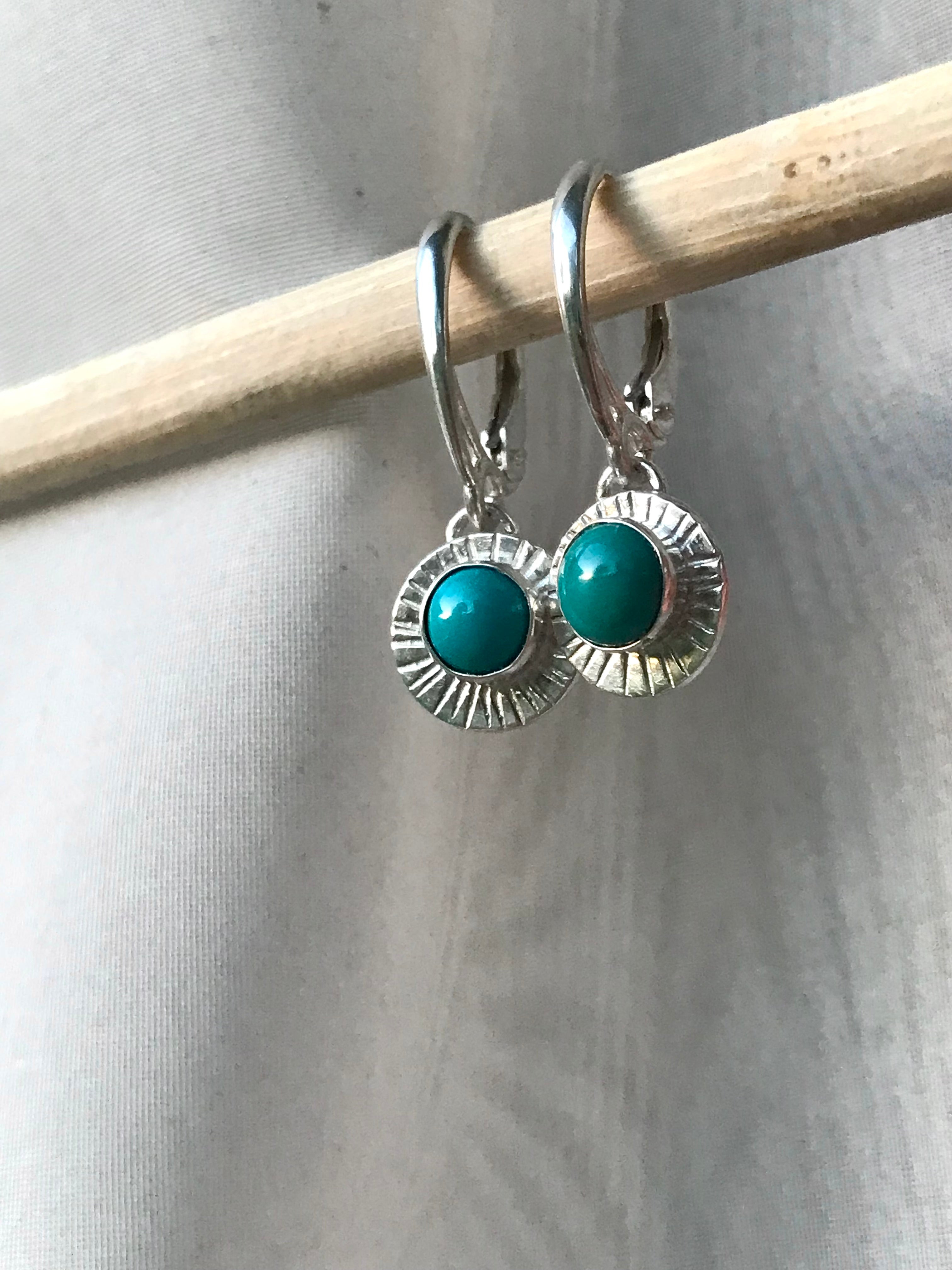 Turquoise Radiant Burst Earrings