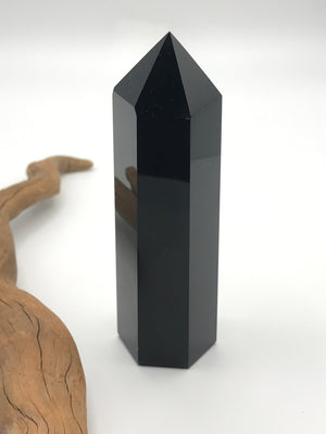 Black Obsidian Crystal Tower