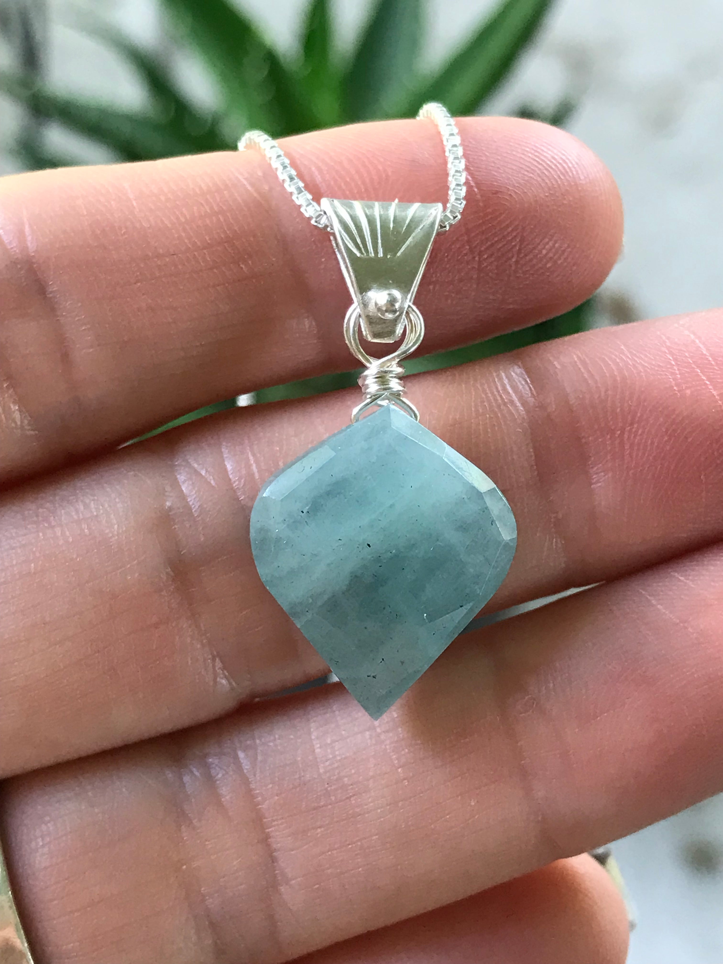 Aquamarine Sea Drop Necklace