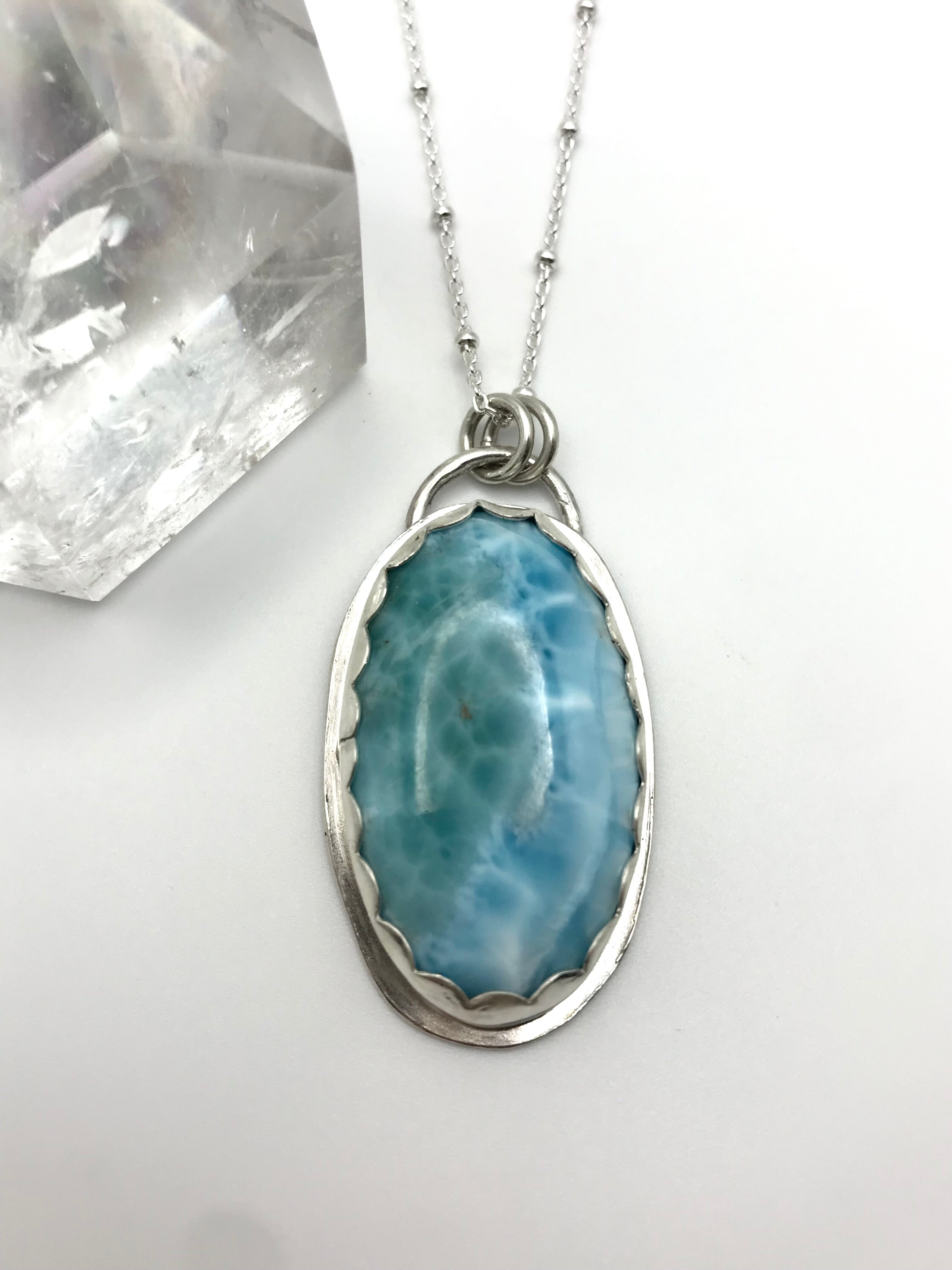 Larimar Ocean Crest Necklace