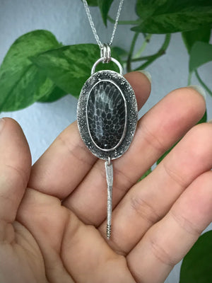 Stingray Coral Fossil Necklace