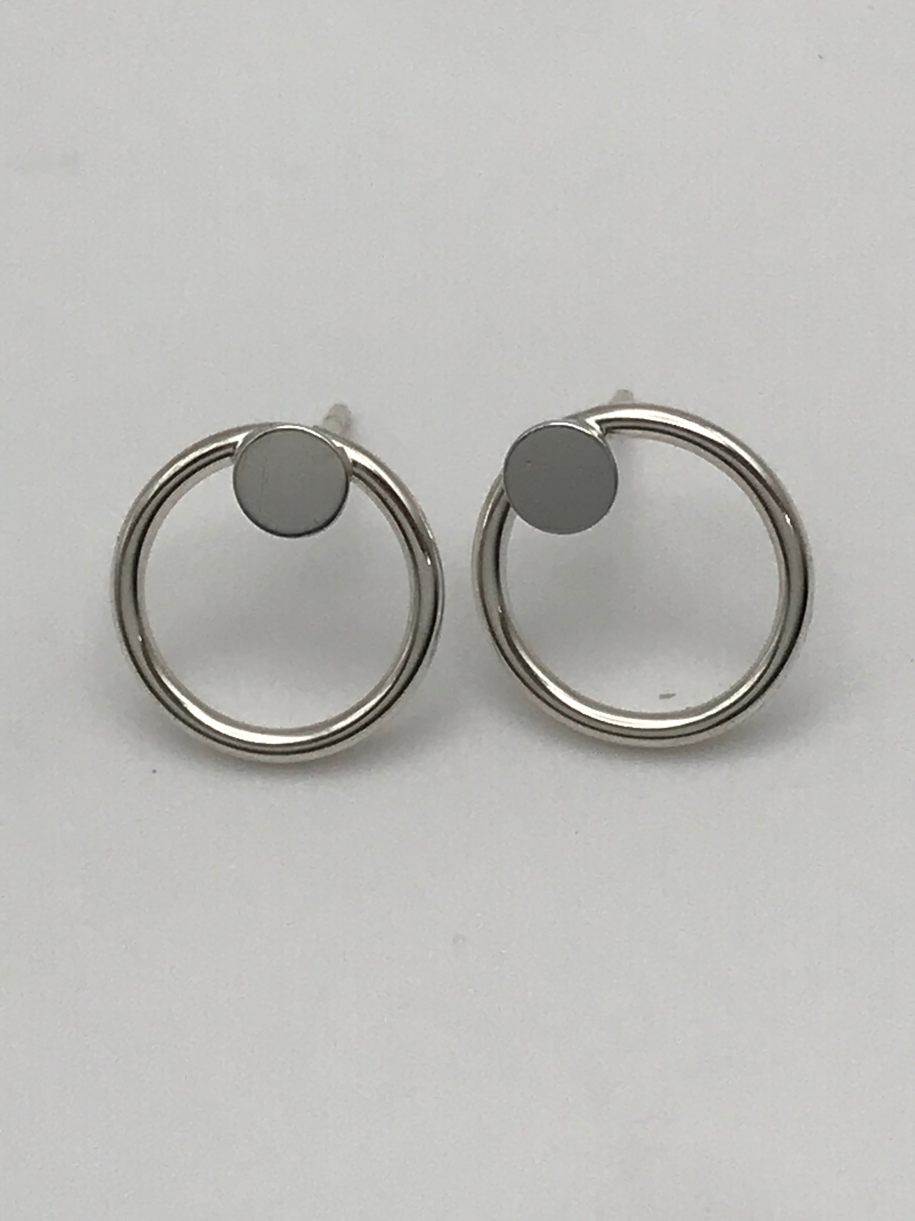 Sterling Silver Stud Earrings // Open // Align // Cycles // Chakras