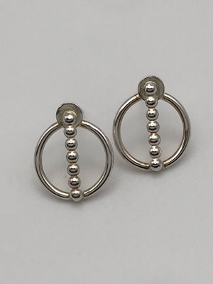 Sterling Silver Stud Earrings // Open // Align // Cycles // Chakras