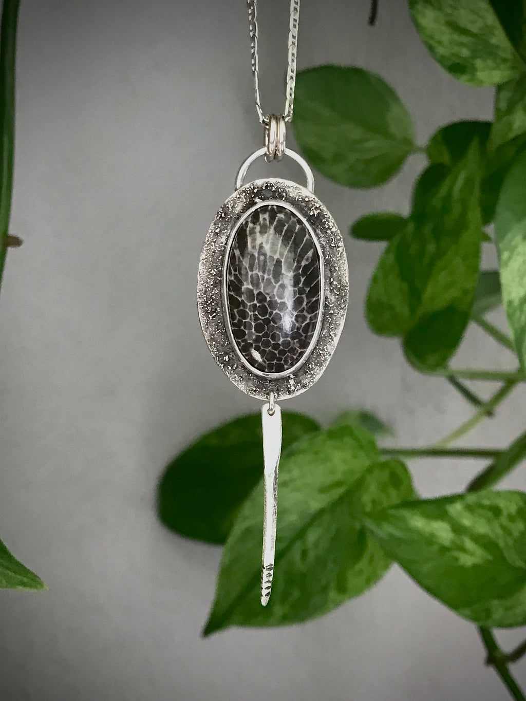 Stingray Coral Fossil Necklace