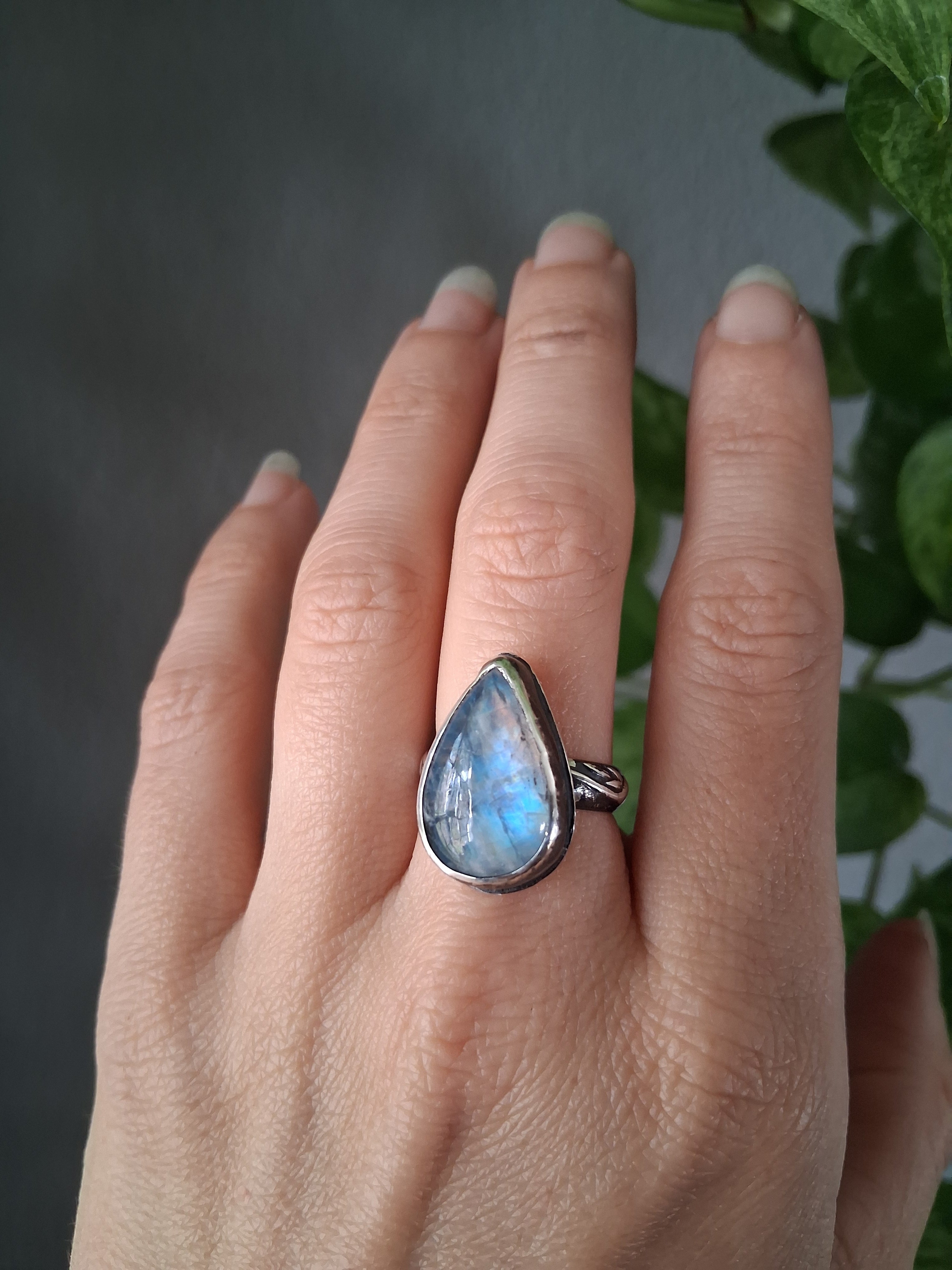 Rainbow Moonstone Galaxy Skies Empower-Ring