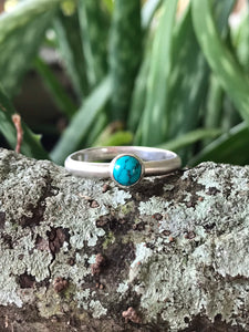 Turquoise: Small steps: Sterling Silver ring