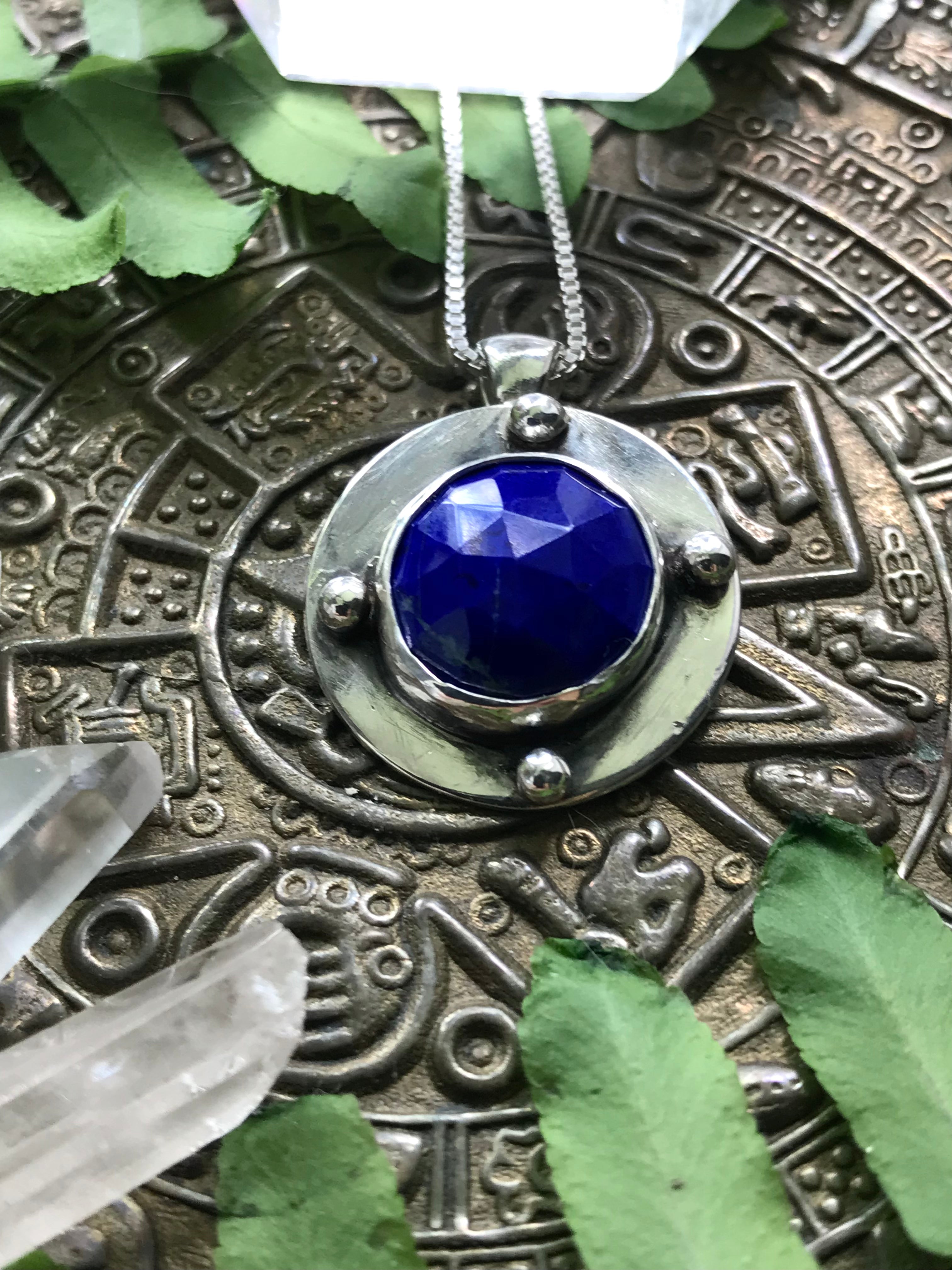 Lapis Lazuli Compass Necklace