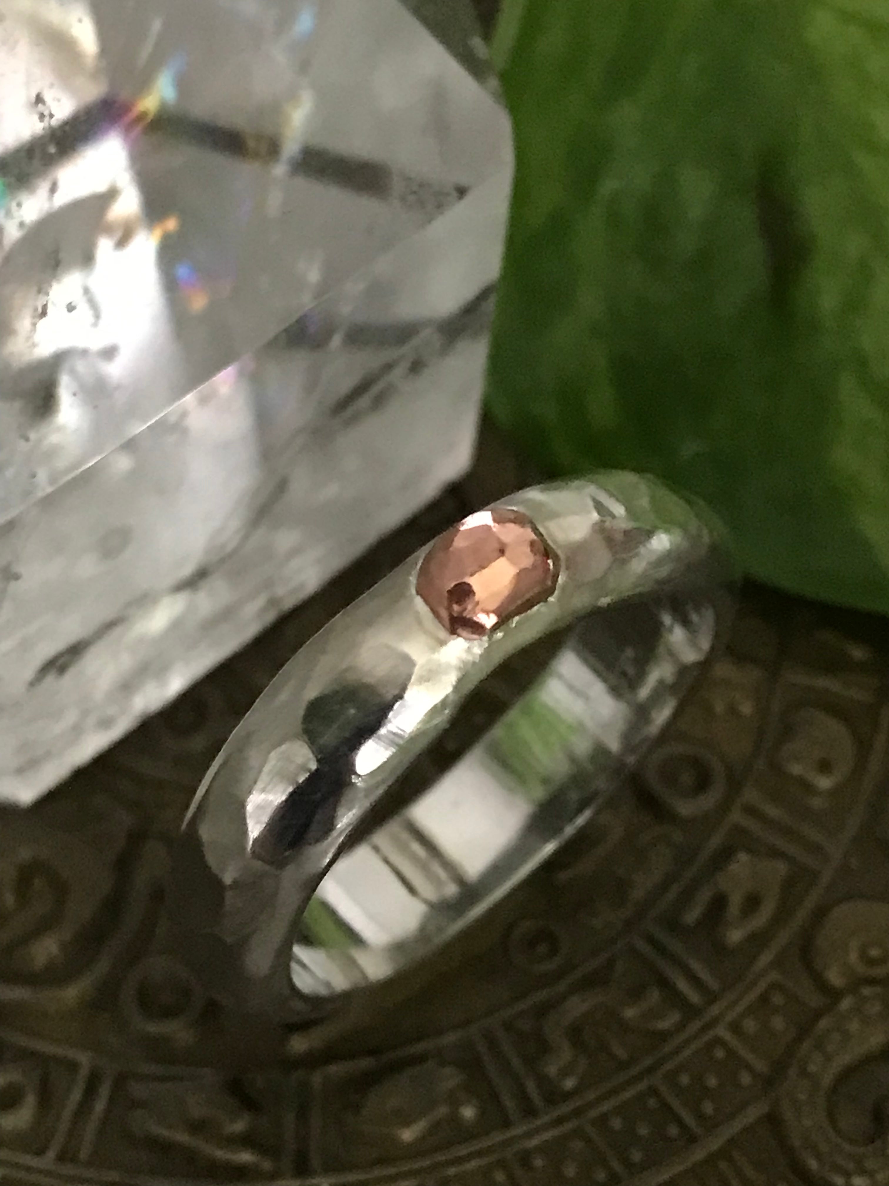 Hammered Reflection Ring