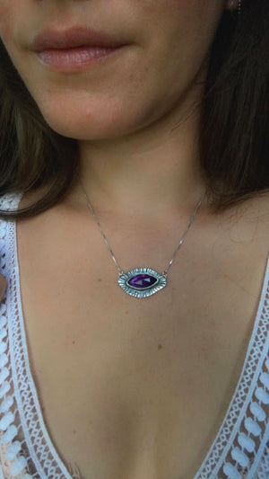 Third Eye Amethyst Necklace *reserved*