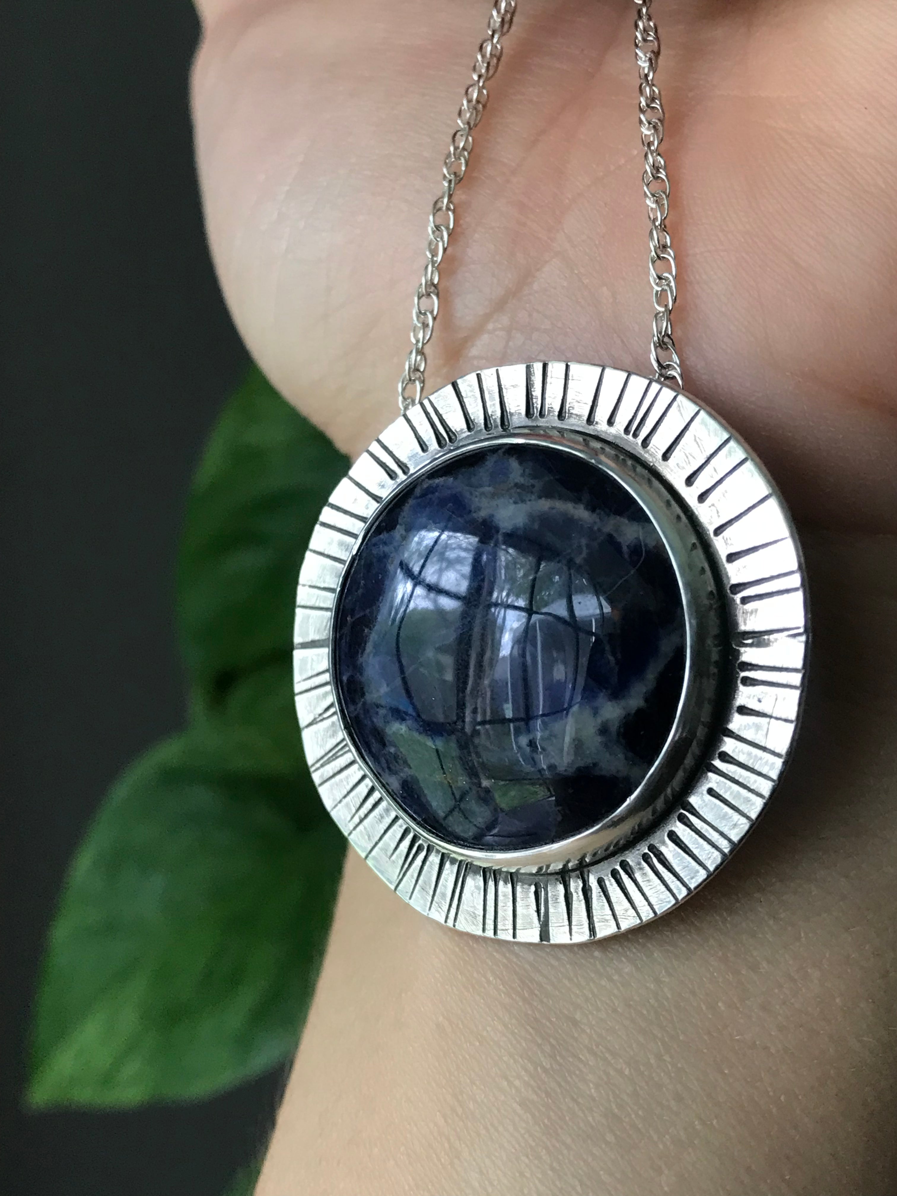 Your Voice Matters Sodalite Shield Necklace