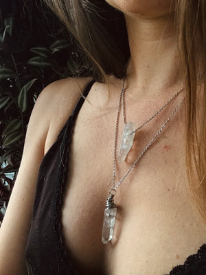 Crystal Quartz Pendulum Necklace